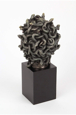 Veronese Medusa Figürü Kaideli Büst 21cm