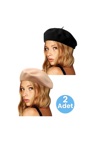 Tezzgelsin Kadın 2'li Fransız Ressam Bere Siyah - Vizon