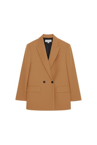 Hanezza Çift Düğmeli Blazer Ceket Plus Size Hardal - 789093682 Hardal