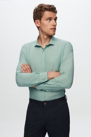 D's Damat Slim Fit Yeşil Oxford Gömlek 6EF02ORT00288 Yeşil