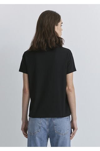 Mavi - Hav Baskılı Siyah Tişört 1613288-900 Siyah