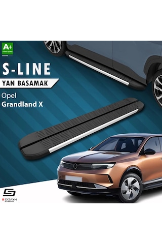 S-dizayn Opel Grandland X 2 Hybrid S-line Aluminyum Yan Basamak 183 Cm 2024 Üzeri A+ Kalite