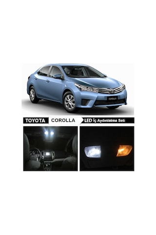 Fardoktoru Toyota Corolla Uyumlu Beyaz Led Iç Aydinlatma Ampul Seti