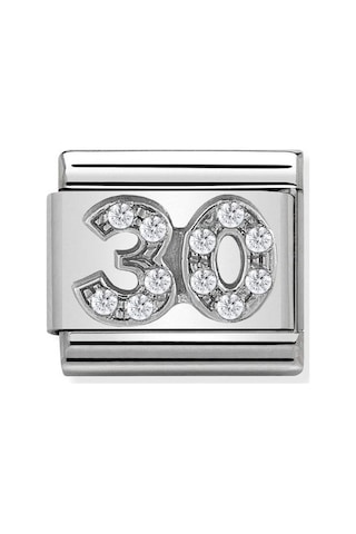 Composable Classic Dekoratif Link - Semboller - 30 - 21 30 925 Gümüş Zirkon Pembe