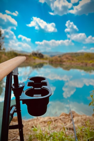 Bardak Tutucu. Bardaklık. Kamp Sandalyesi Aparatı. Siyah Renk Siyah