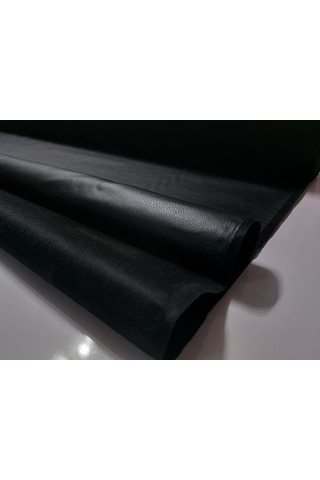 Siyah Renk Keçeli Suni Deri 1 Metre