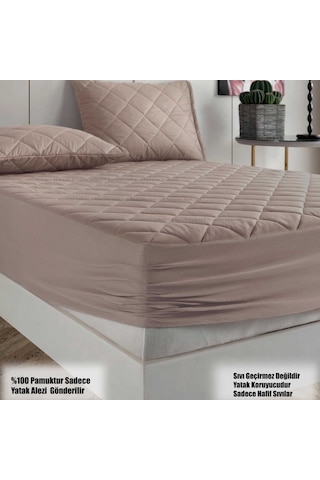 %100 Pamuk Renkli Kapitone Yatak Koruyucu Alez Çarşaf