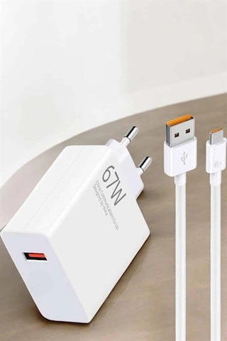 Şarj Aleti 67w Hızlı Şarj Turbo Type-c Uyumlu Şarj Adaptörü Kablosu 13753936