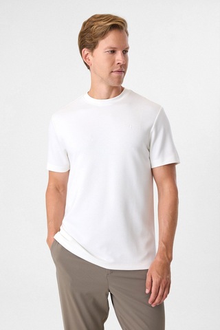 Back And Bond Regular Fit Beyaz Basic Tişört