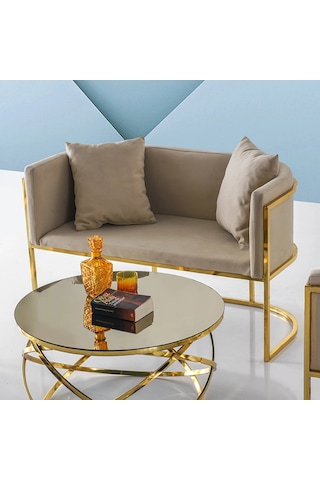 Reyhan 2 Adet Sandalye - Reyhan İkili Bench Reyhan Çay Seti