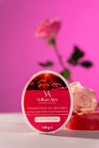 Volkan Ates Natural & Beauty Gül Süngerli Doğal Sabun 150 G