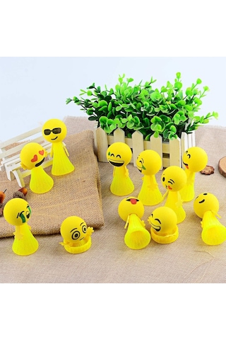 Yüksek Kalite 4 Adet Renkli Led Işıklı Zıplayan Kafalar Işıklı Uçan Kafalar Işıklı Emoji Kafalar