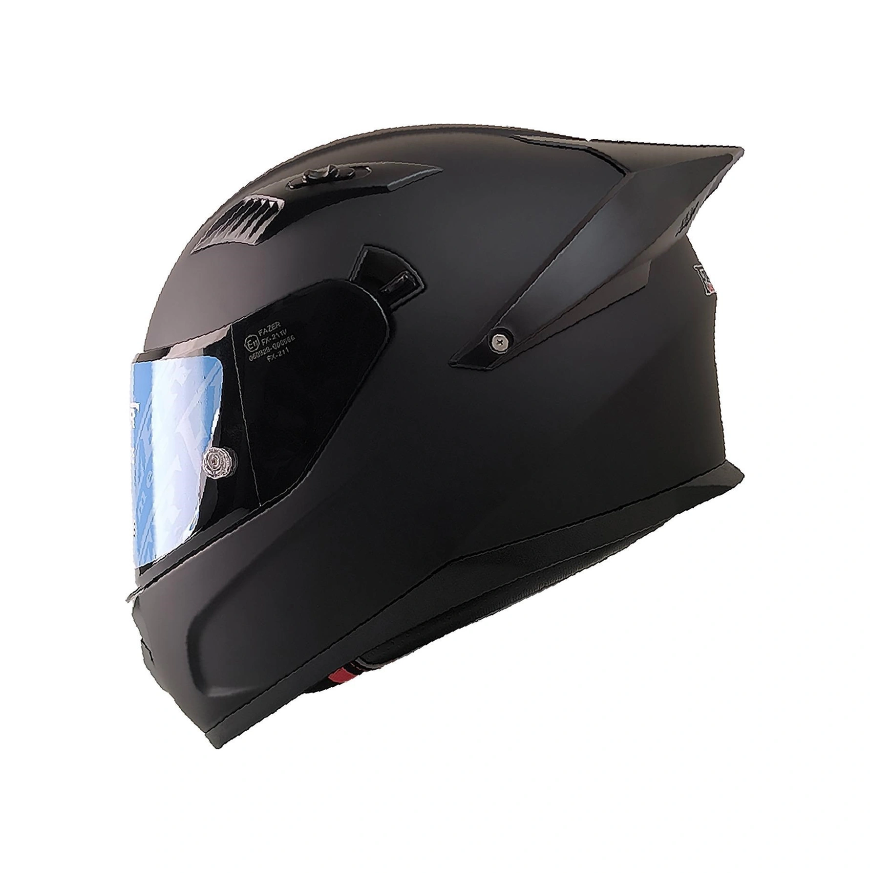 Motosiklet Kask Ece 22.r06 Double Vizörlü Full Face Spoiler Motor Kaskı Mat Black Siyah