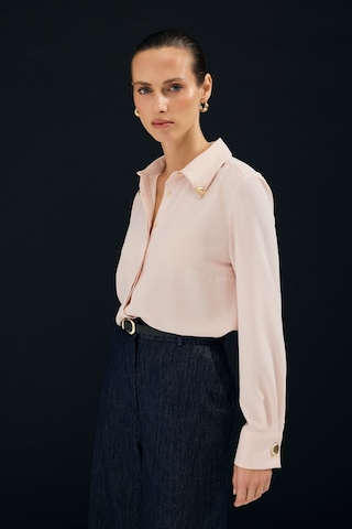 Sateen Lucy Gömlek - Pudra-137113
