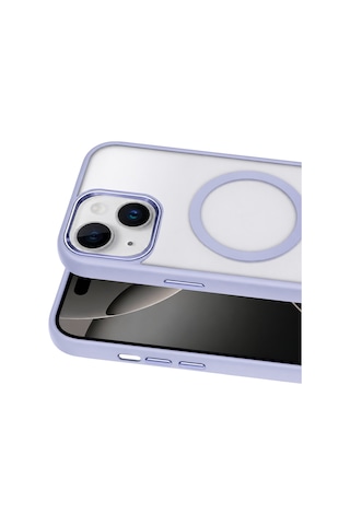 Joko - 382 - Apple iPhone Uyumlu 15 Terea Magsafe Kapak - Csmo-tex - - Mor