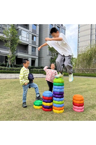 Geeksen Çocukların Denge Ve Koordinasyon Becerilerini Geliştiren Renkli Epp Adım Taşı Sarı