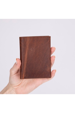 Nigra Hakiki Deri, El Yapımı Cüzdan, Antik Kahve Kahverengi