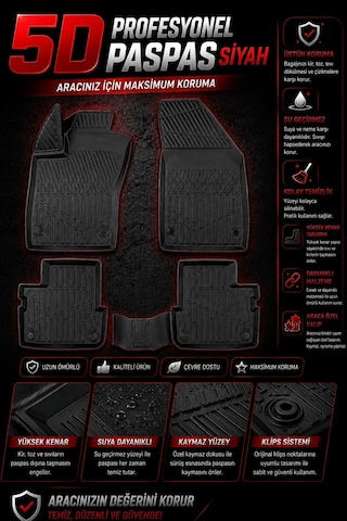 Audi A3 Sportback 2004-2011 Araca Özel Bagaj Havuzu + Universal Havuzlu Paspas Takımı 3d