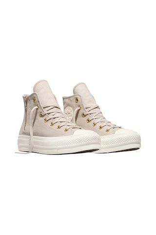 A18386c-k Converse Chuck Taylor All Star Lıft Sıde Zıp Kadın Spor Ayakkabı Krem A18386c-k