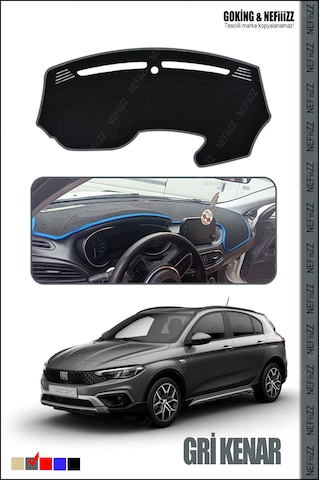 Fiat Ega Cross Torpido Koruma Halısı Yeni Tasarım Araca Özel Üretim Gri Fiat Ega Cross Torpido Koruma Halısı Yeni Tasarım Araca Özel Üretim Gri