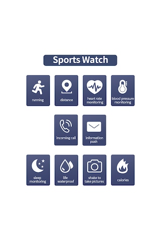 Leezsing Züccaciye 1.3" Akıllı Spor Saat (İthalatçı Garantili)