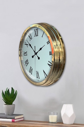 Zentime 40 Cm Gold Lüks Duvar Saati çok Renkli