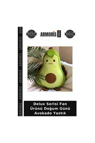 Delux Serisi Fan Ürünü Doğum Günü Avokado Yastık Çok Renkli
