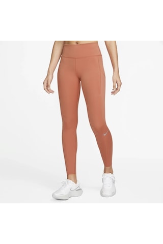 Nike Epic Luxe Women's Mid-rise Pocket Leggings Toparlayıcı Tayt Turuncu