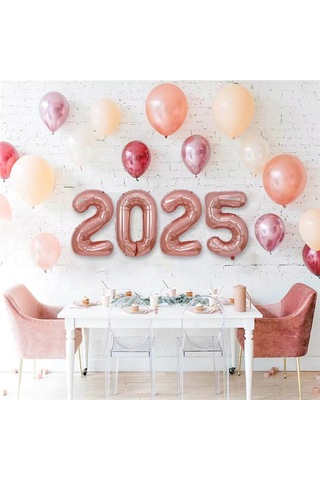 Mutlu Yıllar Balonları Set Alüminyum Alfabe Tasarım Balon Yeni Yıl Eve Parti Malzemeleri İçin Set Çok Renkli