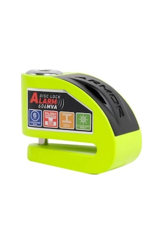 Armor Alarmlı Motorsiklet Disk Kilidi Çelik Gövde 606 Mva 6mm-yeşil