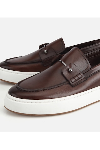 Hotiç Erkek Deri Kahverengi Metal Detaylı Günlük Loafer 02ayh320290a480 02ayh320290a480 Kahverengi