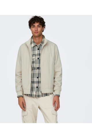 Only & Sons Alexander Harrington Erkek Krem Ceket 22027613-slg Krem