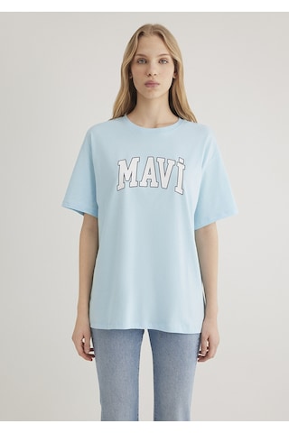 Mavi - Mavi Logo Baskılı Mavi Tişört 1600843-70806 Mavi