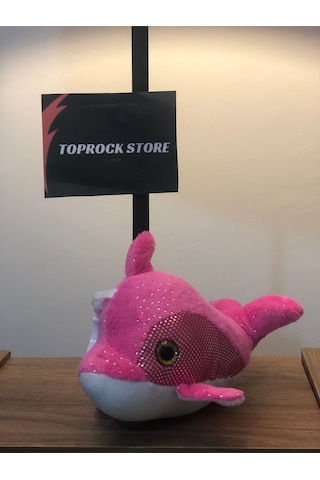 Sevimli Yunus Balığı Peluş Oyuncak Hediyelik Oyuncak Anahtarlık Uyku Arkadaşı 12 Cm PEMBE