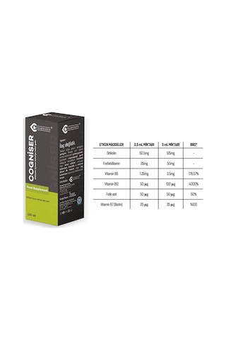 Pharmaser Cogniser Sitikolin İçeren Takviye Edici Gıda 150 ML