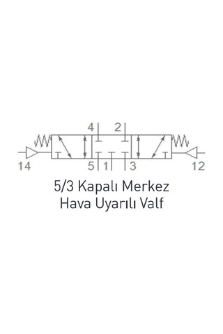 Pemaks Pv1h Serisi 5/3-1/8 Hava - Hava Kapalı Merkez Solenoid Valf