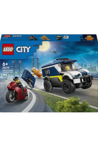 LEGO® City Polis Mahkum Nakliye Aracı 60479 - 6 Yaş ve Üzeri Çocuklar için Yaratıcı Oyuncak Yapım Seti (198 Parça)