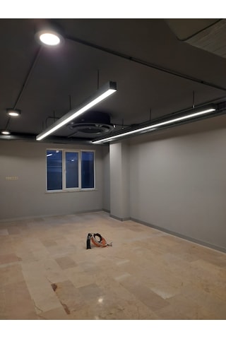 Luna / Sarkıt Avize / 150 CM / Alüminyum Antrasit Gövde