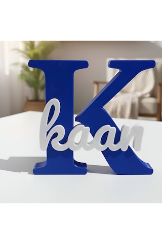 Kişiye Özel İsimli Dekoratif Masaüstü Obje - 17 Cm Modern Tasarım