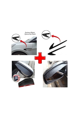 Ford Cargo Carbon Çamurluk Venti + Ayna Yağmur Koruyucu (553075481)-
