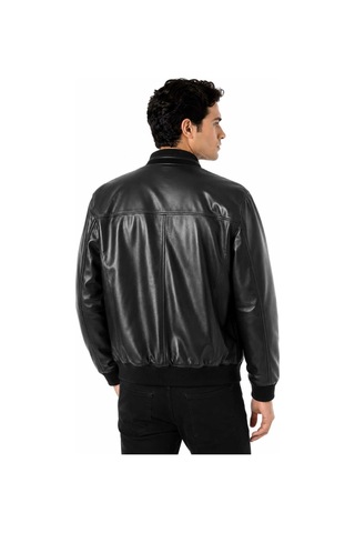 Zirve Deri Oversize Deri Ceket Siyah