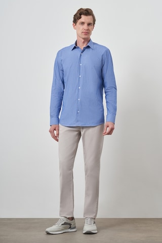 Morven Erkek Mavi Pamuk Trend Slim Fit Sert Yaka Gömlek 25mc004056300 Mavi Mavi