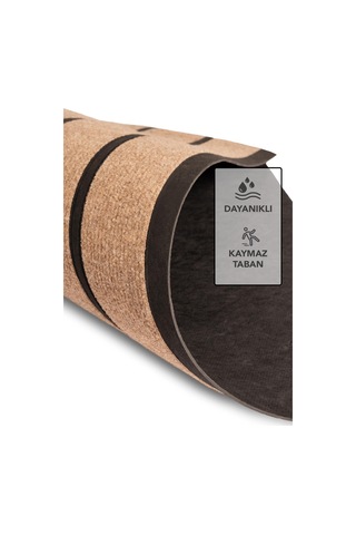 Ps018a Kaymaz Taban Bej Desenli Nem Alıcı Toz Alıcı Kapı Önü Paspası Uv Dayanıklı 45x70