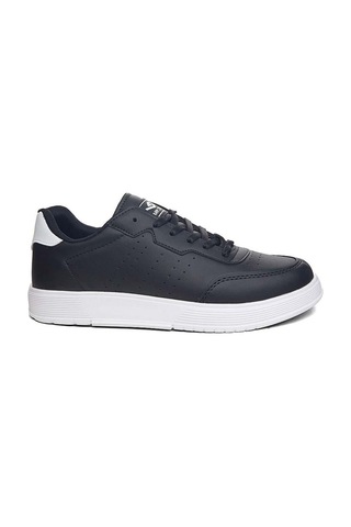 Dark Step 158-26 Cilt Deri Anatomik Erkek Sneaker Siyah-beyaz Siyah