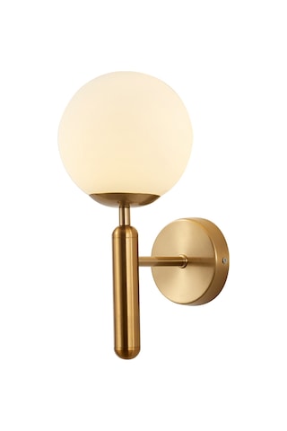 Vkemall Demir Gövde Ve Cam Küre Şeffaf Abajurlu Duvar Lambası - Oturma Odası, Yatak Odası, Koridor Için Uygun - E26 Vidalama İşık Ampülü Hariç - Bakır Rengi 6102 Modeli Bakır