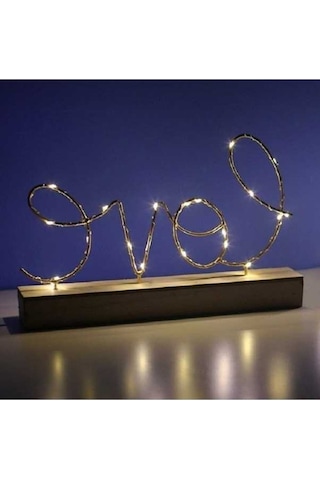 Fastbuy Mini Gece Lambası - Yatak Odası Başucu - Renkli Ahşap Ferforje Lamba Renkli