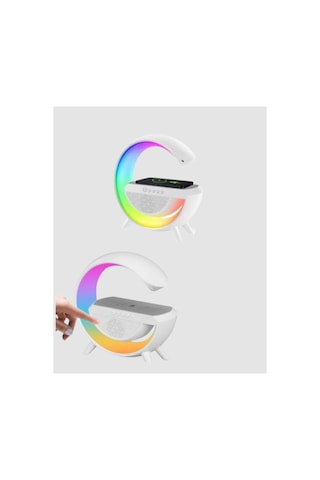 Kullanışlı Bluetooth 5.0 Hoparlör Kablosuz Şarj, Rgb Gece Lambası Ve Fm Radyo