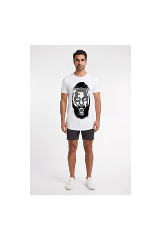 Usa James Harden Beyaz T-shirt Dar Kalıp 142182 Siyah