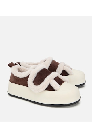 Hotiç Kadın Süet Deri Kahverengi İçi Kürklü Kalın Bantlı Spor Ayakkabı 01ayh316800a480 01ayh316800a480 Kahverengi