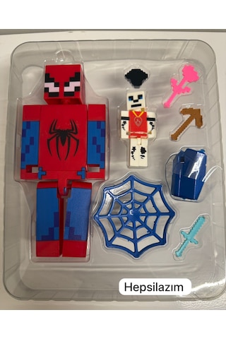 Oyuncak Minecraft Avengers Spiderman Figür Seti Aksesuarlı Minecraft